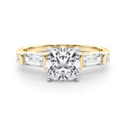 Pristine Rd & Sb Engagement Ring Round Diamond Engagement Ring in 10K/14K gold and platinum with certified lab-grown or natural diamonds
