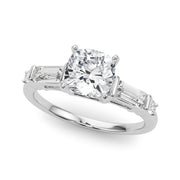 Pristine Rd & Sb Engagement Ring Round Diamond Engagement Ring in 10K/14K gold and platinum with certified lab-grown or natural diamonds