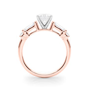 Pristine Rd & Sb Engagement Ring Round Diamond Engagement Ring in 10K/14K gold and platinum with certified lab-grown or natural diamonds