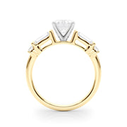 Pristine Rd & Sb Engagement Ring Round Diamond Engagement Ring in 10K/14K gold and platinum with certified lab-grown or natural diamonds
