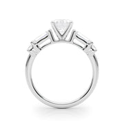 Pristine Rd & Sb Engagement Ring Round Diamond Engagement Ring in 10K/14K gold and platinum with certified lab-grown or natural diamonds