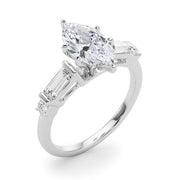 Pristine Rd & Sb Engagement Ring Round Diamond Engagement Ring in 10K/14K gold and platinum with certified lab-grown or natural diamonds
