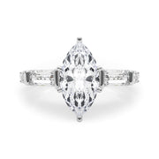 Pristine Rd & Sb Engagement Ring Round Diamond Engagement Ring in 10K/14K gold and platinum with certified lab-grown or natural diamonds