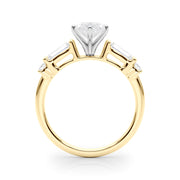 Pristine Rd & Sb Engagement Ring Round Diamond Engagement Ring in 10K/14K gold and platinum with certified lab-grown or natural diamonds