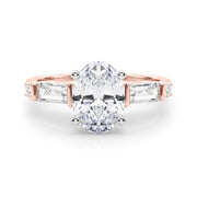 Pristine Rd & Sb Engagement Ring Round Diamond Engagement Ring in 10K/14K gold and platinum with certified lab-grown or natural diamonds