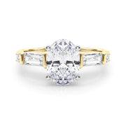 Pristine Rd & Sb Engagement Ring Round Diamond Engagement Ring in 10K/14K gold and platinum with certified lab-grown or natural diamonds