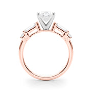Pristine Rd & Sb Engagement Ring Round Diamond Engagement Ring in 10K/14K gold and platinum with certified lab-grown or natural diamonds