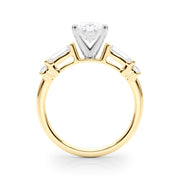 Pristine Rd & Sb Engagement Ring Round Diamond Engagement Ring in 10K/14K gold and platinum with certified lab-grown or natural diamonds