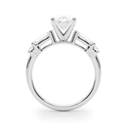 Pristine Rd & Sb Engagement Ring Round Diamond Engagement Ring in 10K/14K gold and platinum with certified lab-grown or natural diamonds