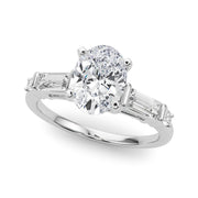 Pristine Rd & Sb Engagement Ring Round Diamond Engagement Ring in 10K/14K gold and platinum with certified lab-grown or natural diamonds