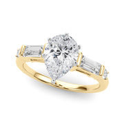 Pristine Rd & Sb Engagement Ring Round Diamond Engagement Ring in 10K/14K gold and platinum with certified lab-grown or natural diamonds