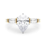 Pristine Rd & Sb Engagement Ring Round Diamond Engagement Ring in 10K/14K gold and platinum with certified lab-grown or natural diamonds