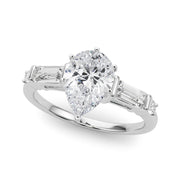 Pristine Rd & Sb Engagement Ring Round Diamond Engagement Ring in 10K/14K gold and platinum with certified lab-grown or natural diamonds