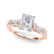 Pristine Rd & Sb Engagement Ring Round Diamond Engagement Ring in 10K/14K gold and platinum with certified lab-grown or natural diamonds