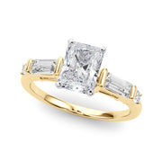 Pristine Rd & Sb Engagement Ring Round Diamond Engagement Ring in 10K/14K gold and platinum with certified lab-grown or natural diamonds