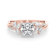 Radiant Rd & Mq Twisted Shank Engagement Round Diamond Engagement Ring in 10K/14K gold and platinum with certified lab-grown or natural diamonds