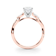 Radiant Rd & Mq Twisted Shank Engagement Round Diamond Engagement Ring in 10K/14K gold and platinum with certified lab-grown or natural diamonds
