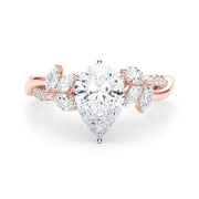 Radiant Rd & Mq Twisted Shank Engagement Round Diamond Engagement Ring in 10K/14K gold and platinum with certified lab-grown or natural diamonds