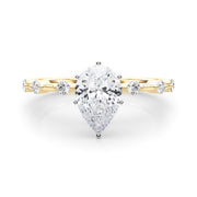 Brilliant Rd Shared Pr Single Row Round Diamond Engagement Ring in 10K/14K gold and platinum with certified lab-grown or natural diamonds