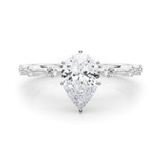 Brilliant Rd Shared Pr Single Row Round Diamond Engagement Ring in 10K/14K gold and platinum with certified lab-grown or natural diamonds