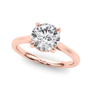 Dazzling Solitaire Round Diamond Engagement Ring in 10K/14K gold and platinum with certified lab-grown or natural diamonds