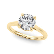 Dazzling Solitaire Round Diamond Engagement Ring in 10K/14K gold and platinum with certified lab-grown or natural diamonds
