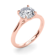 Dazzling Solitaire Round Diamond Engagement Ring in 10K/14K gold and platinum with certified lab-grown or natural diamonds