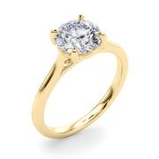 Dazzling Solitaire Round Diamond Engagement Ring in 10K/14K gold and platinum with certified lab-grown or natural diamonds