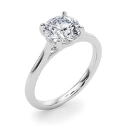 Dazzling Solitaire Round Diamond Engagement Ring in 10K/14K gold and platinum with certified lab-grown or natural diamonds