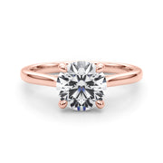 Dazzling Solitaire Round Diamond Engagement Ring in 10K/14K gold and platinum with certified lab-grown or natural diamonds