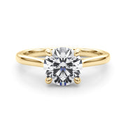 Dazzling Solitaire Round Diamond Engagement Ring in 10K/14K gold and platinum with certified lab-grown or natural diamonds