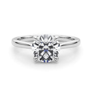 Dazzling Solitaire Round Diamond Engagement Ring in 10K/14K gold and platinum with certified lab-grown or natural diamonds