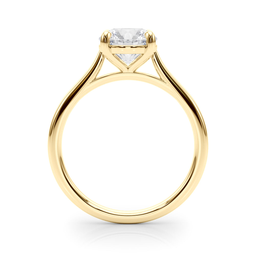 Dazzling Solitaire Round Diamond Engagement Ring in 10K/14K gold and platinum with certified lab-grown or natural diamonds