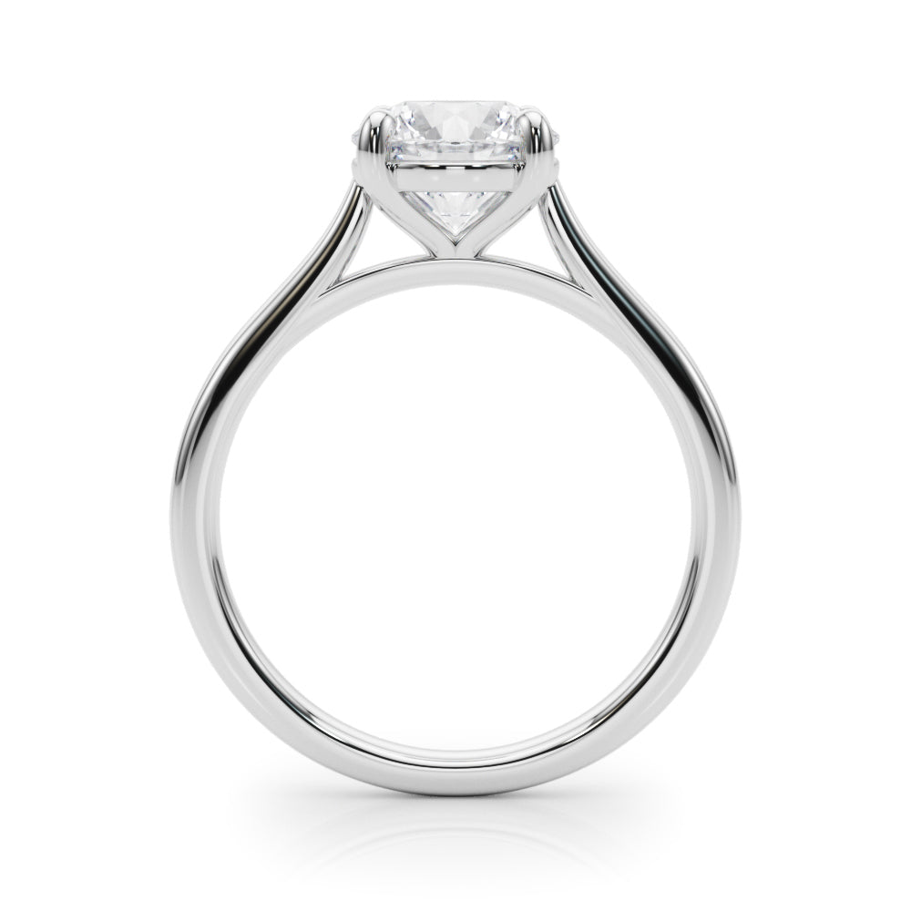 Dazzling Solitaire Round Diamond Engagement Ring in 10K/14K gold and platinum with certified lab-grown or natural diamonds