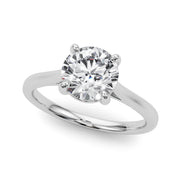 Dazzling Solitaire Round Diamond Engagement Ring in 10K/14K gold and platinum with certified lab-grown or natural diamonds