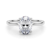 Devoted Solitaire Oval Diamond Engagement Ring in 10K/14K gold and platinum with certified lab-grown or natural diamonds
