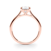 Devoted Solitaire Oval Diamond Engagement Ring in 10K/14K gold and platinum with certified lab-grown or natural diamonds