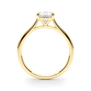 Devoted Solitaire Oval Diamond Engagement Ring in 10K/14K gold and platinum with certified lab-grown or natural diamonds