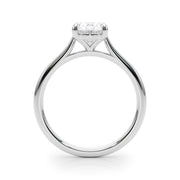 Devoted Solitaire Oval Diamond Engagement Ring in 10K/14K gold and platinum with certified lab-grown or natural diamonds