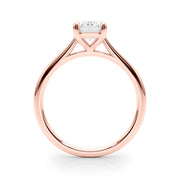 Adored Solitaire Emerald Diamond Engagement Ring in 10K/14K gold and platinum with certified lab-grown or natural diamonds