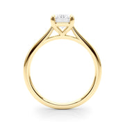 Adored Solitaire Emerald Diamond Engagement Ring in 10K/14K gold and platinum with certified lab-grown or natural diamonds