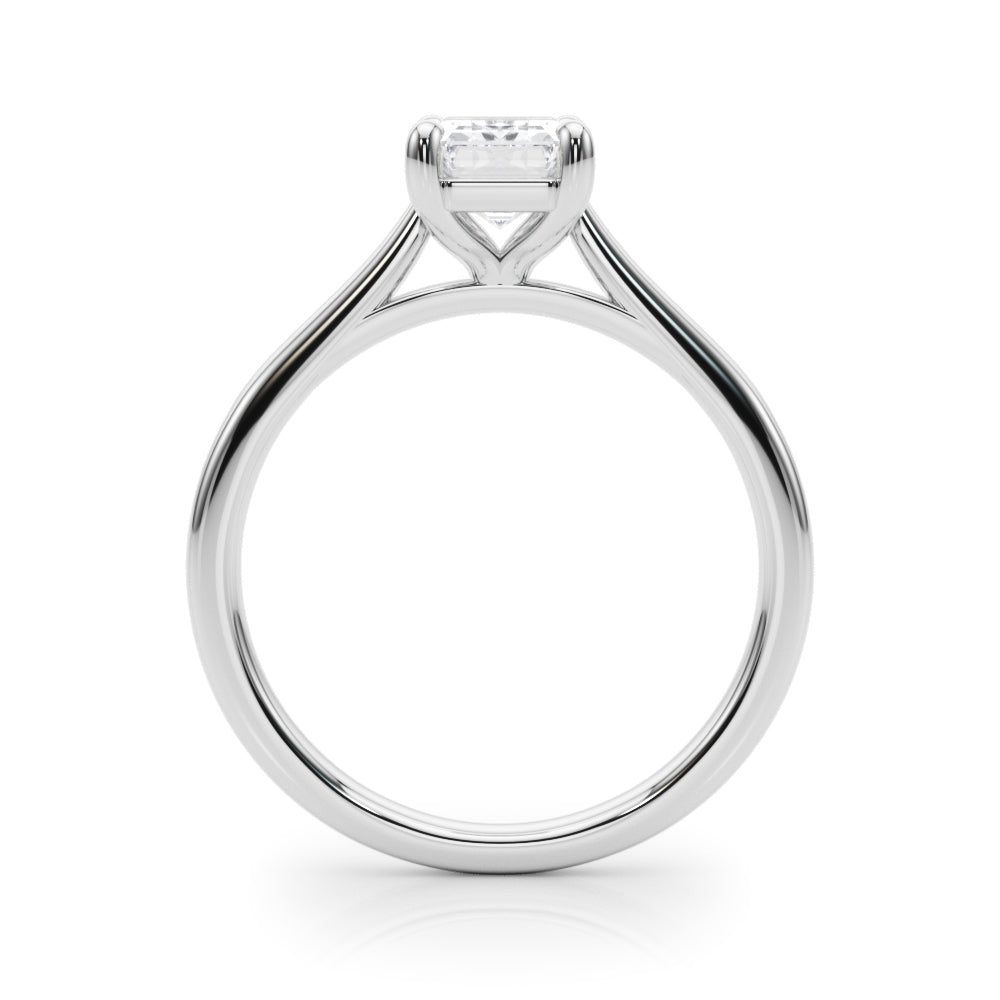 Adored Solitaire Emerald Diamond Engagement Ring in 10K/14K gold and platinum with certified lab-grown or natural diamonds