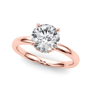 Resplendent Hidden Halo Rd Center Round Diamond Engagement Ring in 10K/14K gold and platinum with certified lab-grown or natural diamonds