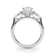 Romantic Rd Center Ps & Rd Sides Round Diamond Engagement Ring in 10K/14K gold and platinum with certified lab-grown or natural diamonds