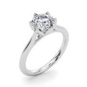 Statement Tulip 6 Pr Rd Solitaire Round Diamond Engagement Ring in 10K/14K gold and platinum with certified lab-grown or natural diamonds