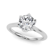 Statement Tulip 6 Pr Rd Solitaire Round Diamond Engagement Ring in 10K/14K gold and platinum with certified lab-grown or natural diamonds