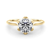 Statement Tulip 6 Pr Rd Solitaire Round Diamond Engagement Ring in 10K/14K gold and platinum with certified lab-grown or natural diamonds
