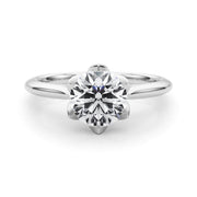 Statement Tulip 6 Pr Rd Solitaire Round Diamond Engagement Ring in 10K/14K gold and platinum with certified lab-grown or natural diamonds