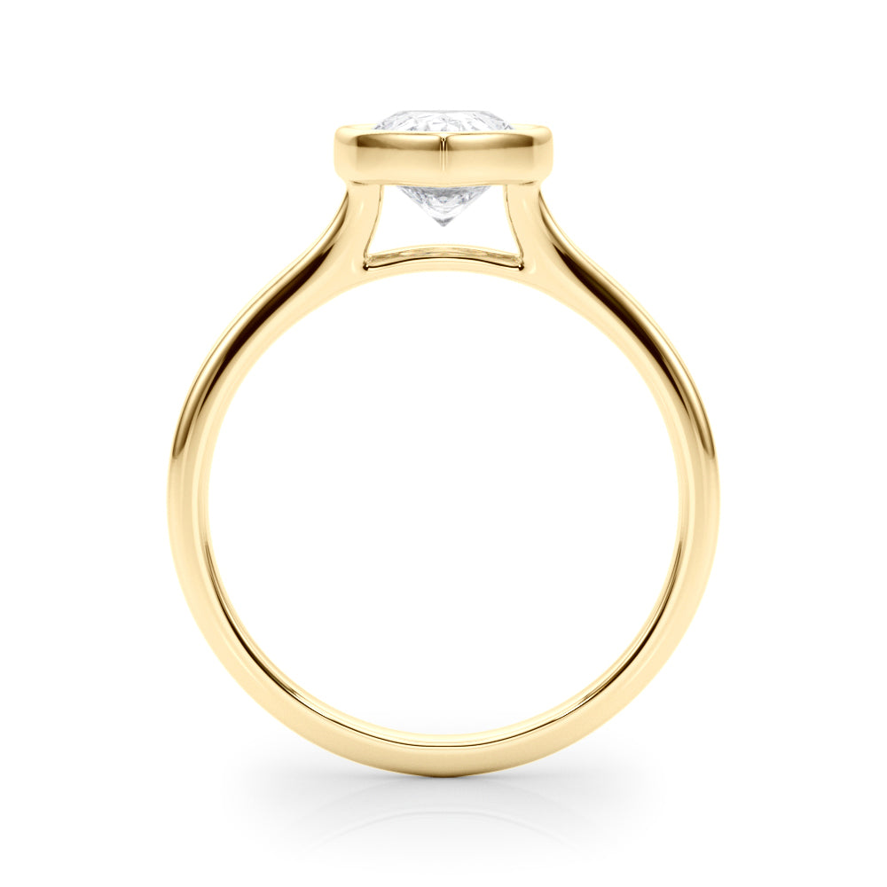Noble Solitaire Ps Bezel Set Pear Diamond Engagement Ring in 10K/14K gold and platinum with certified lab-grown or natural diamonds