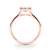 Noble Solitaire Ps Bezel Set Pear Diamond Engagement Ring in 10K/14K gold and platinum with certified lab-grown or natural diamonds